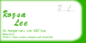 rozsa lee business card